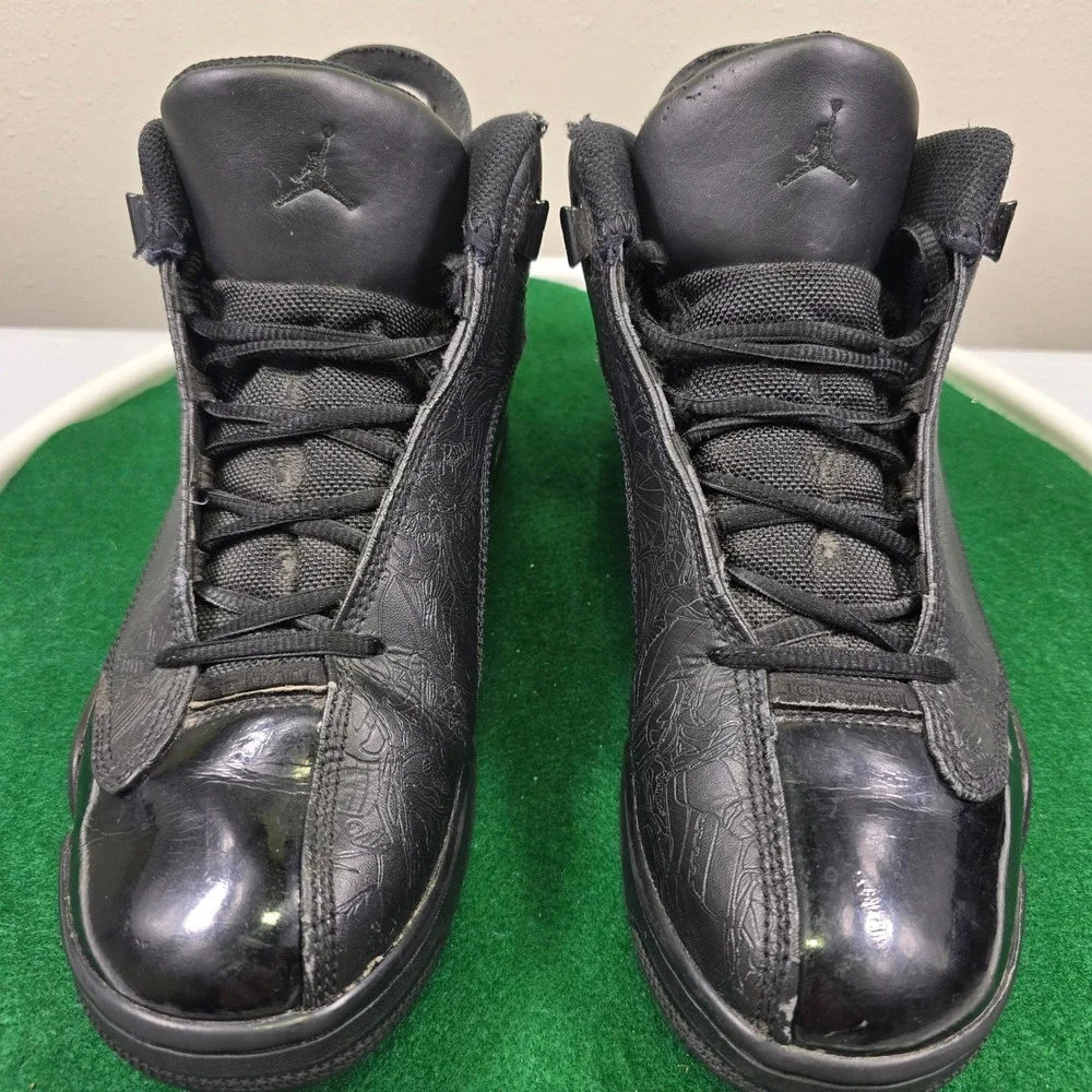 Jordan Dub Zero Laser Etched Basketball Shoes Mens 8.5 Triple Black‎ 311046-003